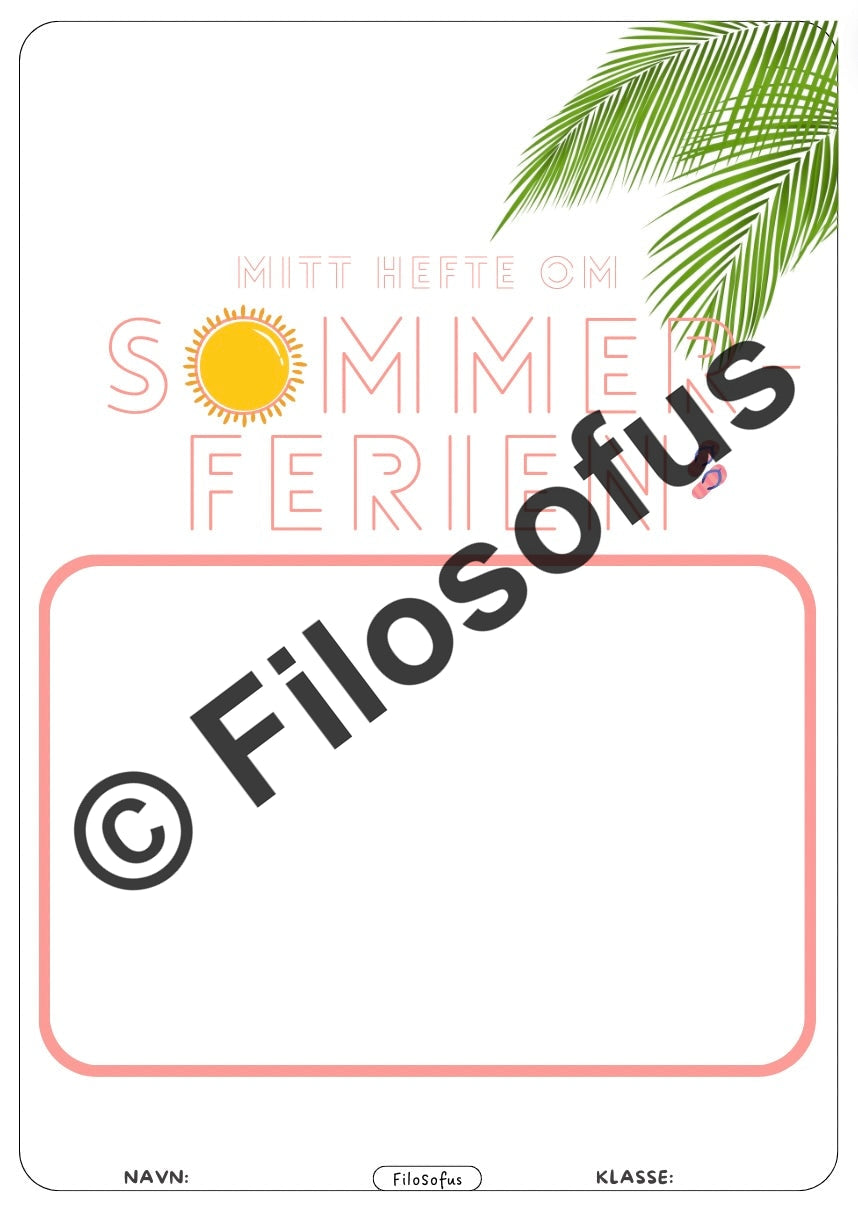 Mitt hefte om sommerferien + sommerbingo