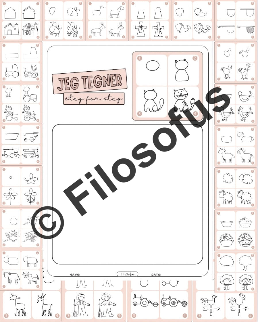 Jeg tegner i fire steg