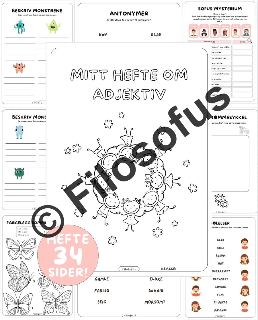 Mitt hefte om adjektiv