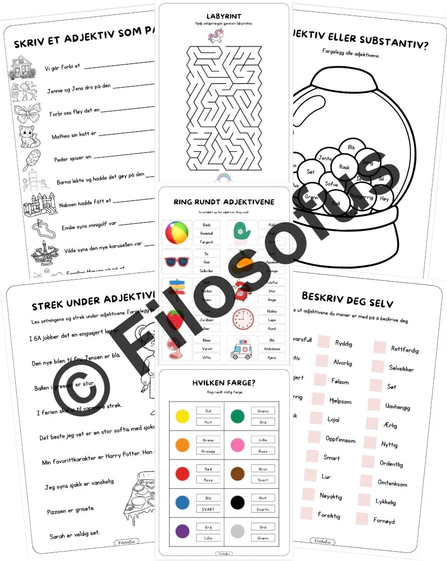 Mitt hefte om adjektiv