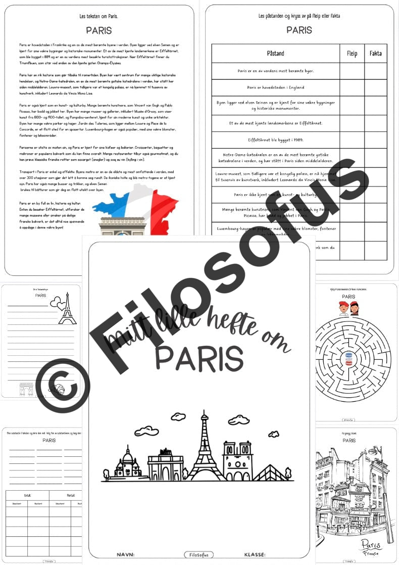 Mitt hefte om byer i Europa