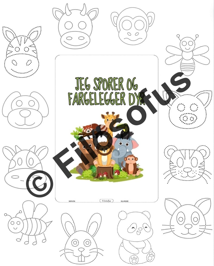 Jeg sporer og fargelegger - Hefte