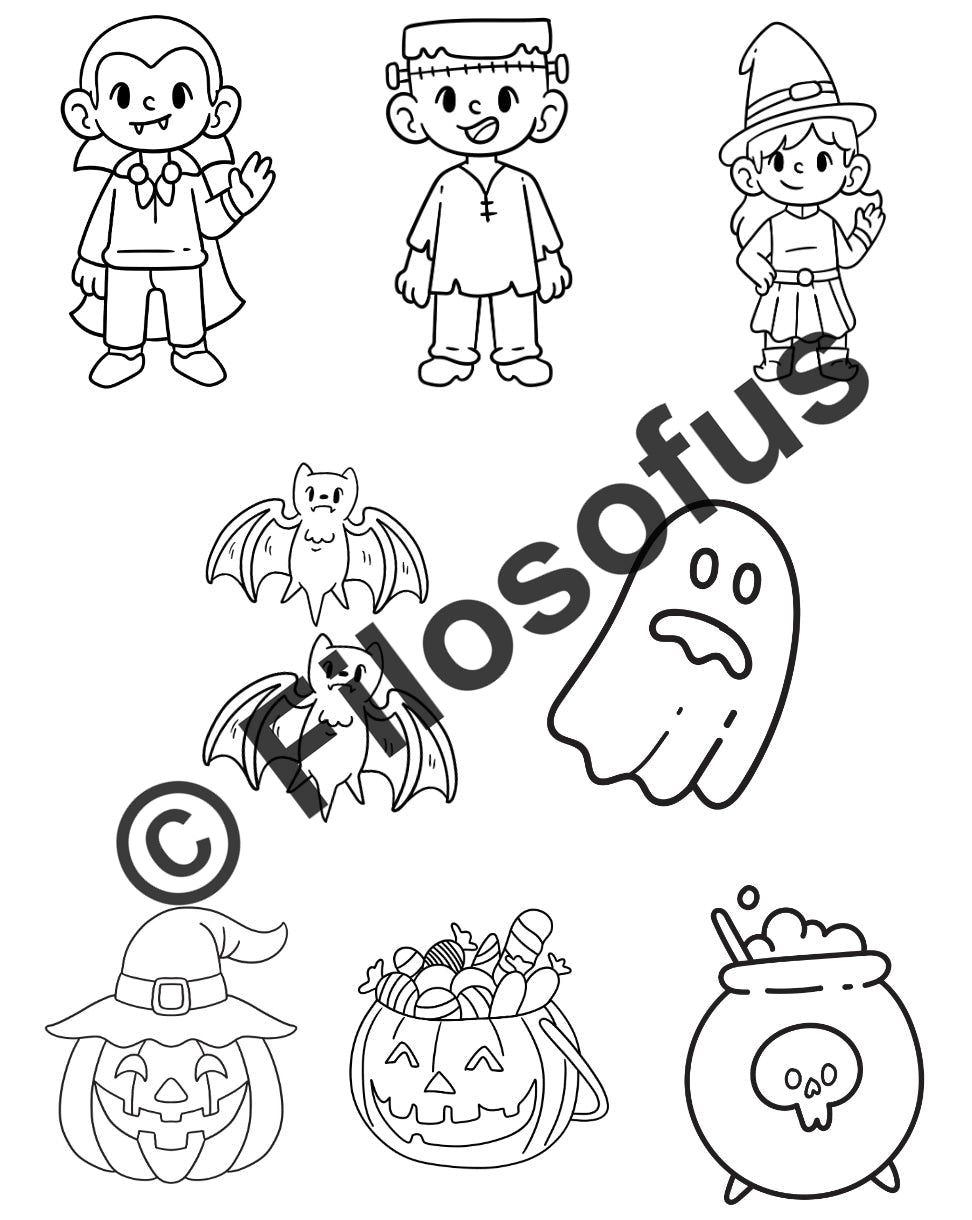 Halloween-tegninger til vindu