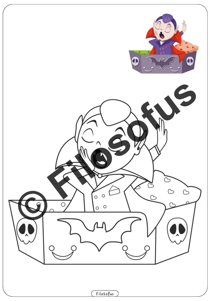 Jeg fargelegger Halloween-motiver