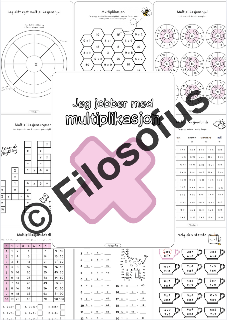 Jeg jobber med multiplikasjon - hefte