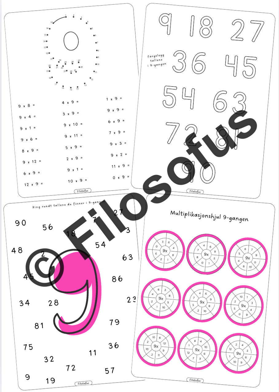 Gangetabellen 1-12 hefte
