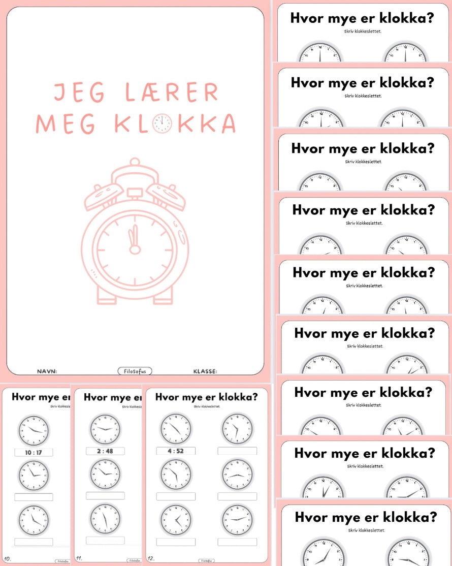 Jeg lærer meg klokka
