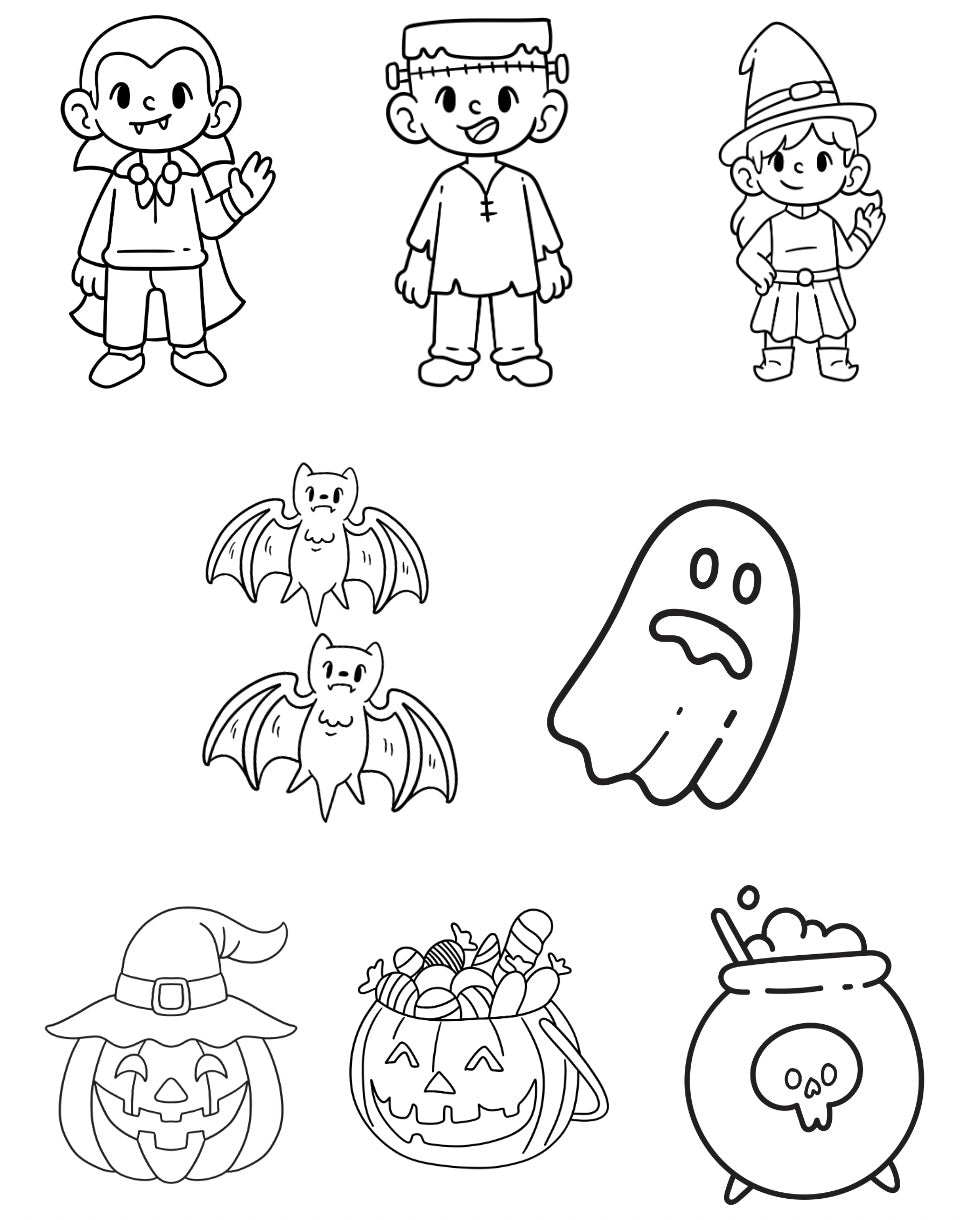 Halloween-tegninger til vindu
