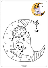 Jeg fargelegger Halloween-motiver