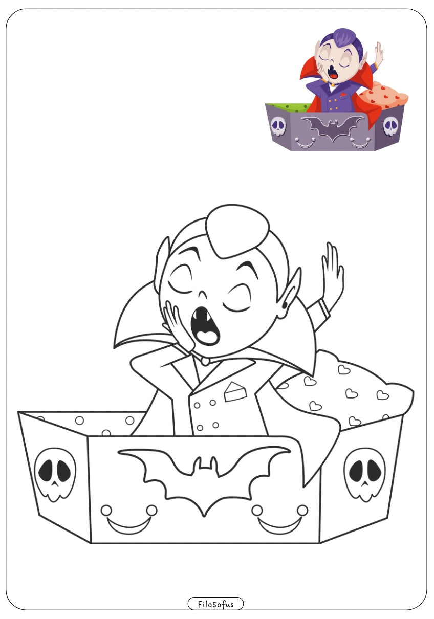 Jeg fargelegger Halloween-motiver