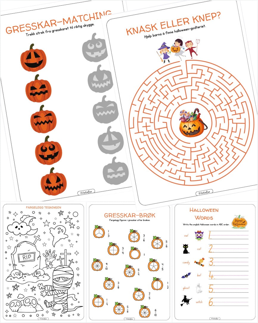 Halloween-oppgaver