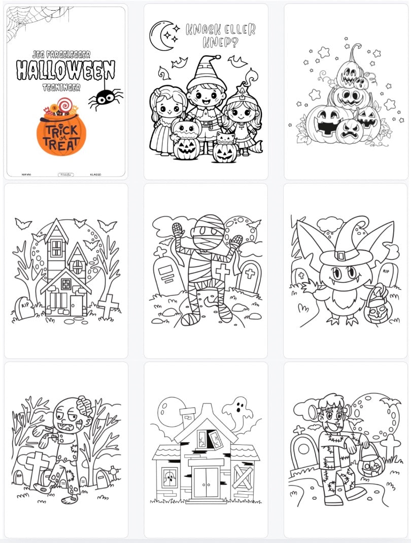 Halloween-tegninger